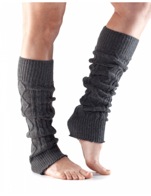 Nanxson Lange Gebreide Beenwarmers Voor Dames Winter Voor Ballet Fitness Yoga (L,Donkergrijs