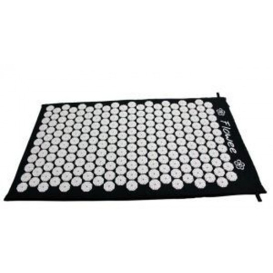 Spijkermat Flowee groot Grijs-Wit