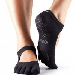 ToeSox Antislip Sokken met Tenen Plie Dans Sokken – Zwart S/M/L