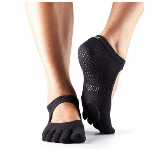 ToeSox Antislip Sokken met Tenen Plie Dans Sokken – Zwart S/M/L