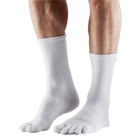 ToeSox sokken met tenen Crew Medium Weight – Wit