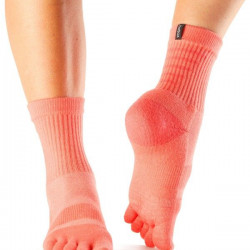 Sportsokken met tenen Medium weight Crew in Coral M