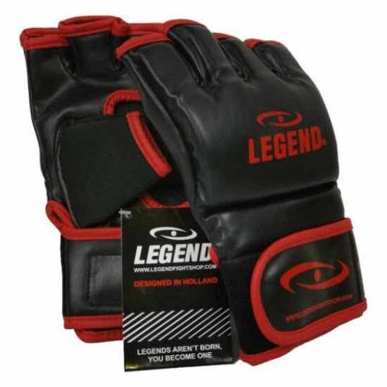 Legend Flow MMA handschoenen of Bokszak handschoenen zwart-rood 