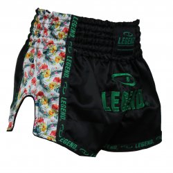 Kickboks broekje dames flower power Legend Trendy  - Maat: L