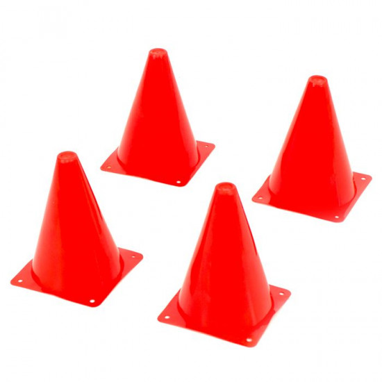 Cones rood of wit set van 4