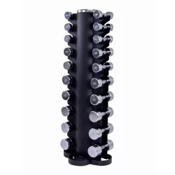 Dumbbelltower with chrome dumbbellset 1-10kg