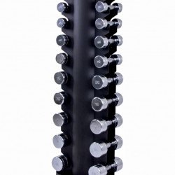 Dumbbelltower with chrome dumbbellset 1-10kg