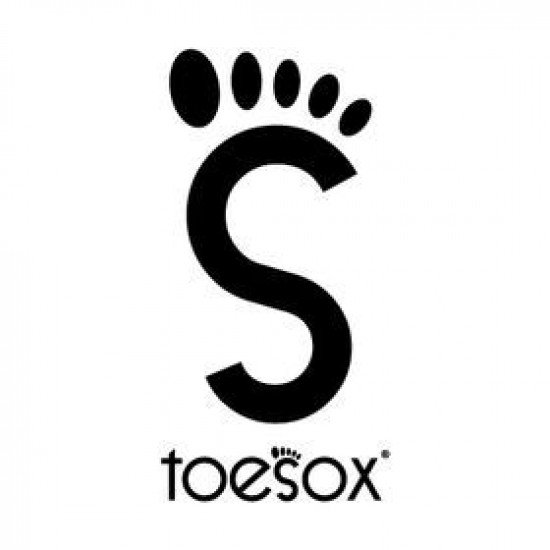 ToeSox Bellarina Met Tenen In Charcoal Grey-Lime S/M ToeSox Bellarina Met Tenen In Charcoal Grey-Lime S/M