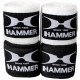Hammer Boxing Bandages - per Paar Wit-Zwart 2,5 m - 3,5 m - 4,5 m Hammer Boxing Bandages - per Paar Wit-Zwart 2,5 m - 3,5 m - 4,5 m