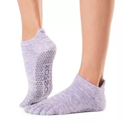Antislip Sokken Low Rise Met Tenen Heather Purple – ToeSox
