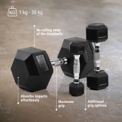 Hexagon Compacte Dumbbells 2 kg - 30 kg