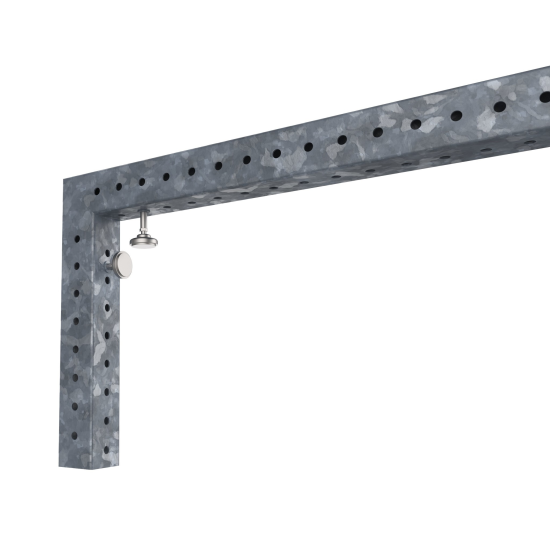 Modulaire Crossmaxx® Outdoor Container mount voor veilige opslag, geschikt voor 10, 20 of 40 voet containers. Duurzaam en sterk gegalvaniseerd.