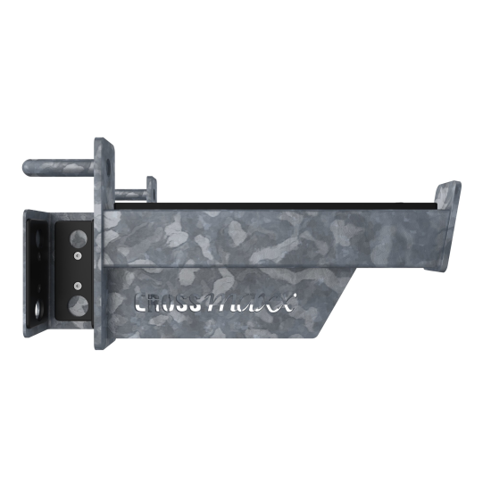 Duurzame Crossmaxx® Outdoor Spotting arm set met rubber bescherming voor halterstang, ideaal voor outdoor rigs en homegyms.