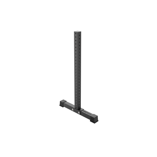 LMX1669 Crossmaxx® XL Low opbergrek staander van 135cm, modulair systeem, mat zwarte coating, ideaal voor opbergdoeleinden.