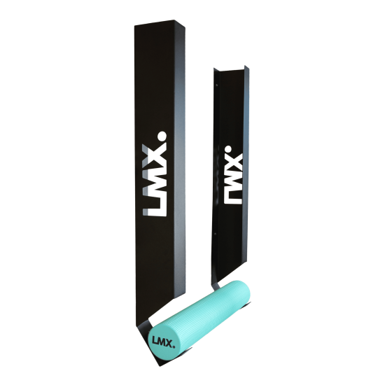 Ideale muurbeugel voor 9 foam rollers. Geschikt voor LMX1610, LMX1611, en LMX1612. Van staal, zwart, hoogte 133cm.