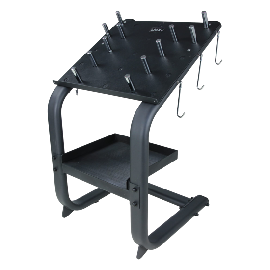 Stijlvol en robuust LMX.® accessoire opslagrek voor kabelaccessoires. Ideaal voor commercieel gebruik in sportcentra. Exclusief attachments.