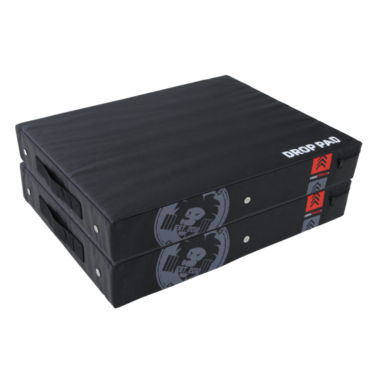 De Crossmaxx® Drop Pad Set vermindert geluid en trillingen. Ideaal voor commercieel gebruik. Afmetingen 75x57x13cm, geleverd per set van twee.