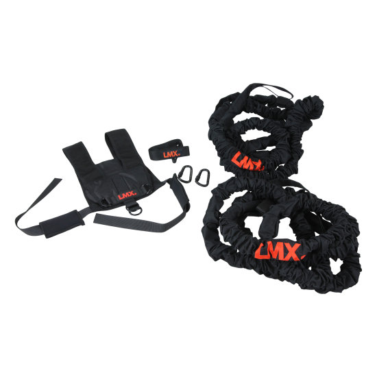 Ideale resistance rope set van LMX.® voor Small Group training, HIT workouts, Bootcamp en Personal Training. Geschikt voor binnen en buiten gebruik.