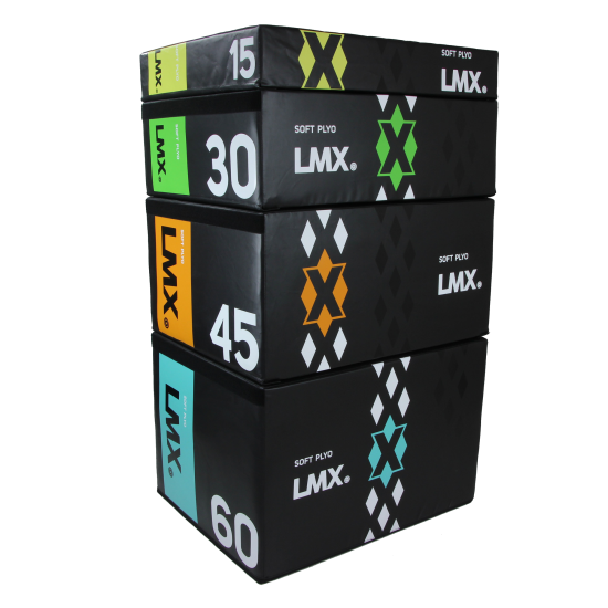 LMX Soft Plyo Boxes 15-60cm - Veilig en Stabiel Ontdek de LMX Soft plyo boxes in vier hoogtes (15-60cm). Ideaal voor zowel beginners als gevorderden met anti-slip springvlak voor extra veiligheid.