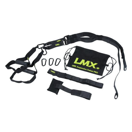 LMX1506 Suspension Trainer PRO - 500kg belastbaarheid, ergonomische handles LMX1506 Suspension Trainer PRO met 500kg belastbaarheid, ergonomische handles en verschillende trainingsonderdelen. Ideaal voor elke trainingsruimte, thuis of op reis.