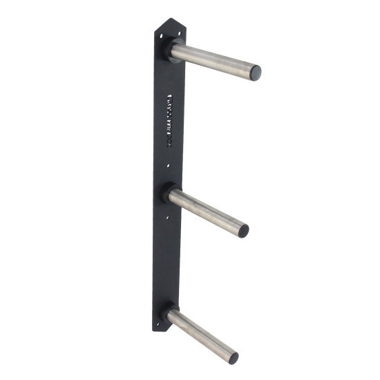 Efficiënt Crossmaxx® LMX1706 Plate muur rek voor opslag van schijven. Geschikt voor intensief gebruik, leverbaar in zwart met opslag pinnen van 30cm.