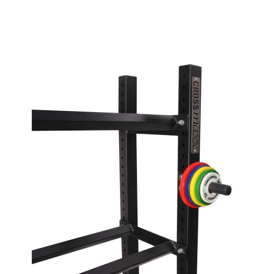Modulair Crossmaxx® Storage Rack ideaal voor sportscholen en studio's. Geschikt voor alle trainingsaccessoires, robuuste constructie.