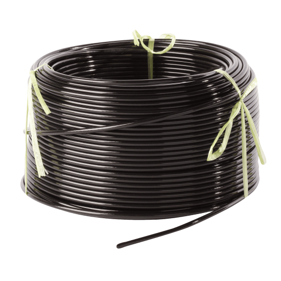 Flexibele LMX55.050 kabel van 5,5mm, met duurzame zwarte coating, ideaal voor reparatie van kabelapparatuur. Bundel van 50m voor prijsvoordeel.
