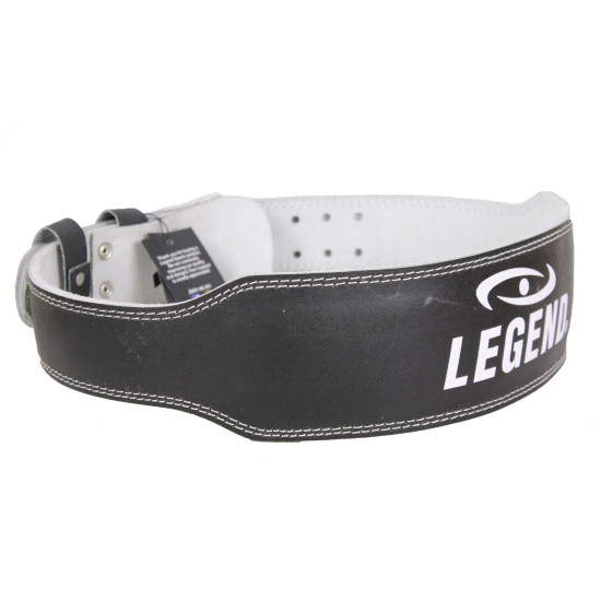 Fitness Riem zwart Leder Legend - Maat: XS