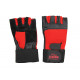 Fitness handschoenen leder zwart/rood Legend - Maat: XS