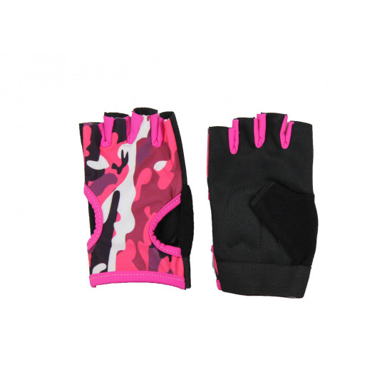 Fitness handschoenen dames Easy Drifit camo roze