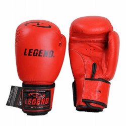 Leren Bokshandschoenen LegendPadding Rood - Maat: 16oz
