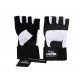 Fitness handschoenen leder zwart/wit Legend - Maat: XS Fitness handschoenen leder zwart/wit Legend - Maat: XS