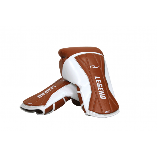 Bokshandschoenen leer Power Special Bruin - Maat: 16oz