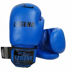 Leren Bokshandschoenen LegendPadding Blauw - Maat: 10oz