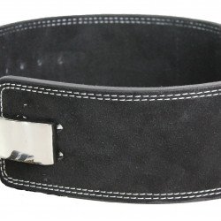 Power Lifting Fitness Riem lever zwart suede leer - Maat: XS