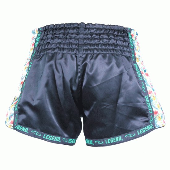 Kickboks broekje dames flower power Legend Trendy  - Maat: XL