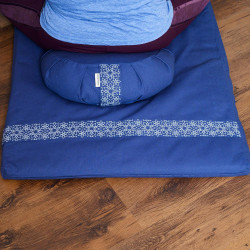 Meditatieset met  Kussen Halve Maan Denim Blauw