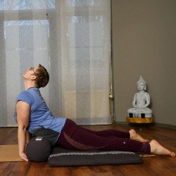 Meditatieset met  Kussen Halve Maan Grijs