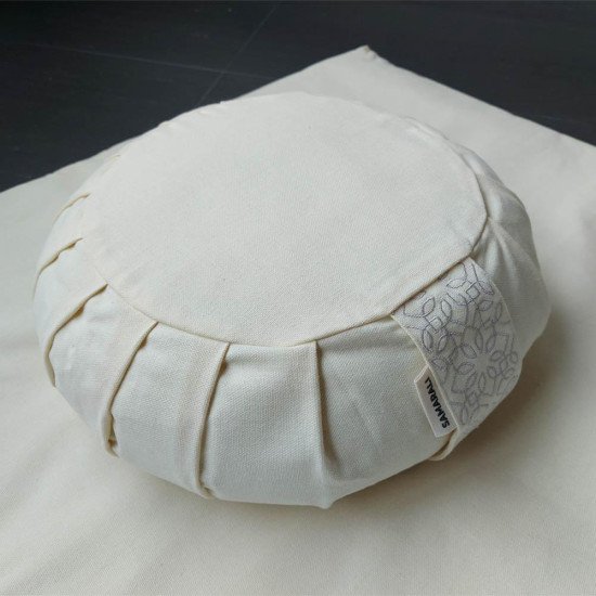 Meditatieset met  Kussen Zafu Maan Ivoor