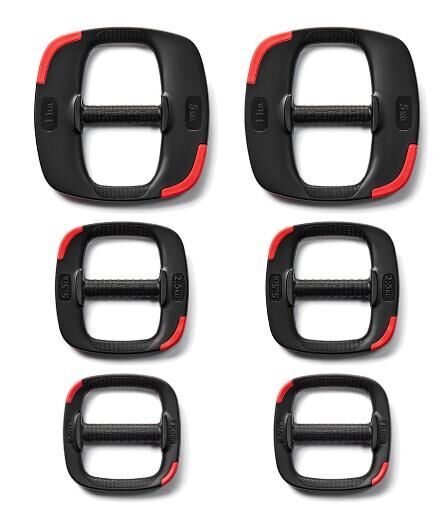 Les Mills Smartbar Set Schijven Set 2x 1 kg 2x 2,5 kg 2x 5 kg